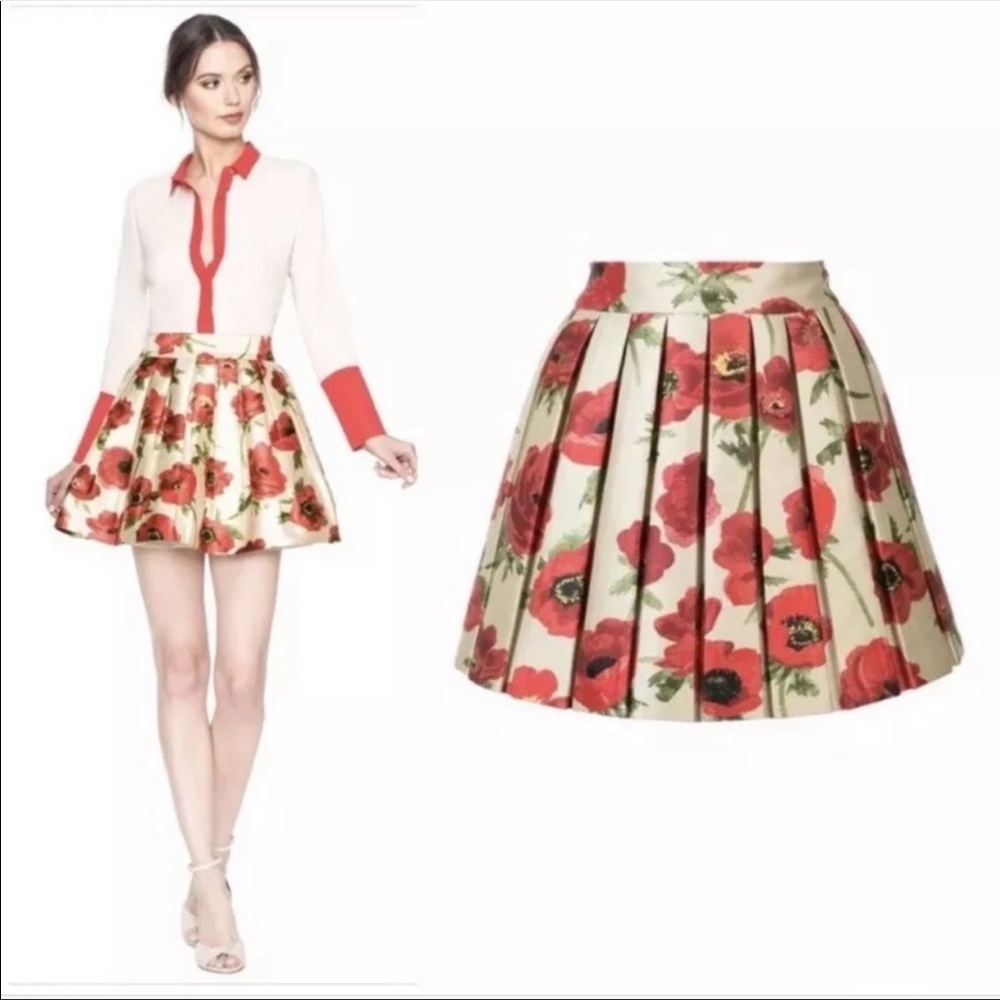 Alice + Olivia Fizer Box Pleat Skirt